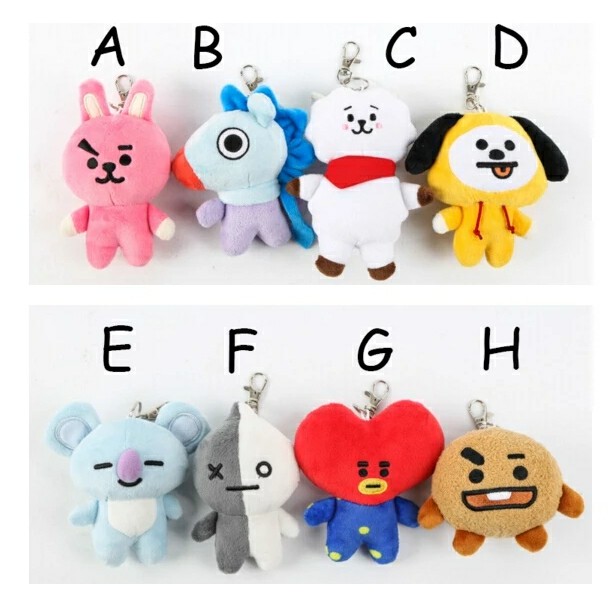 BTS / Gantungan Kunci Tas Boneka BT21 / Key Chain / Bag Charm Doll