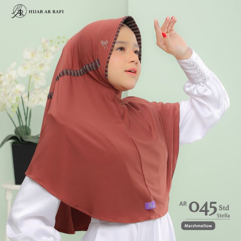 (TERLARIS) HIJAB BERGO SERUT POLOS AR O45 std