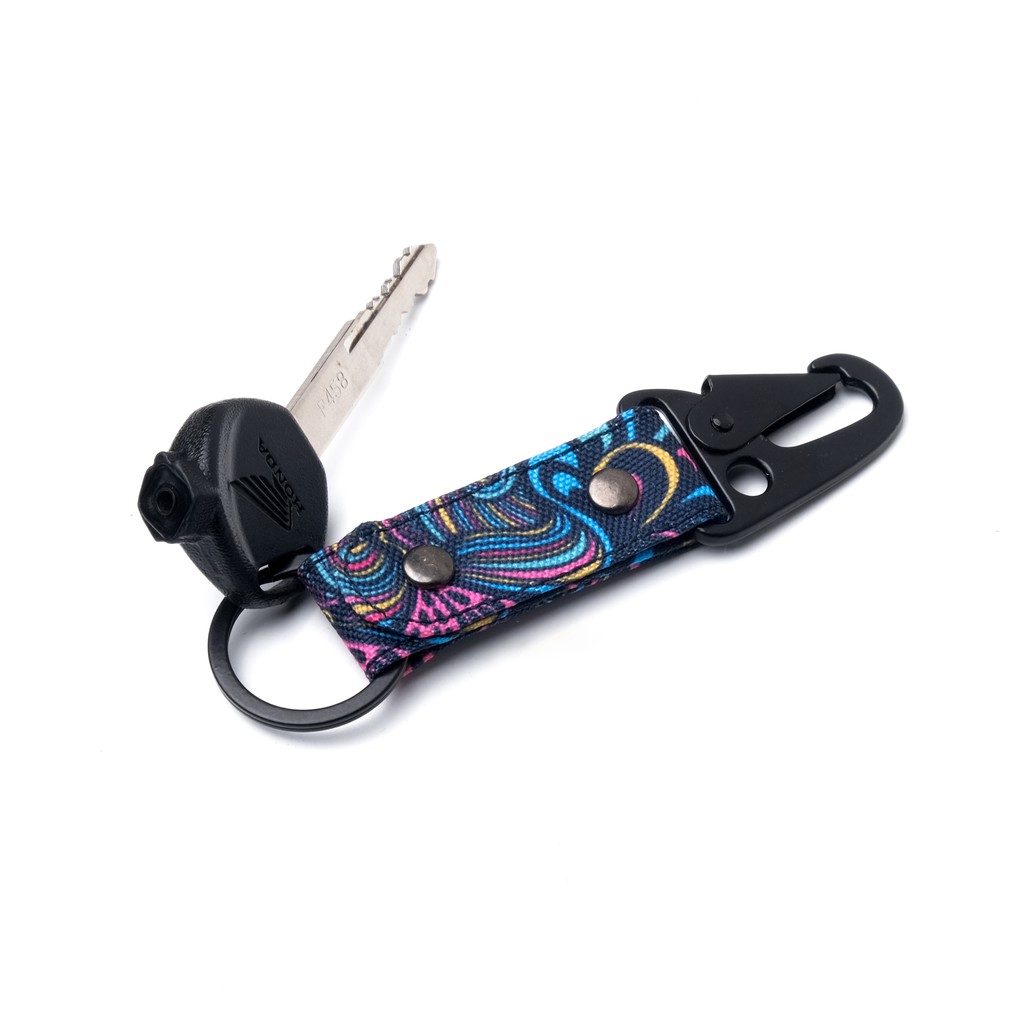 gantungan kunci carabiner kain motif - snaphook keychain - NKC224