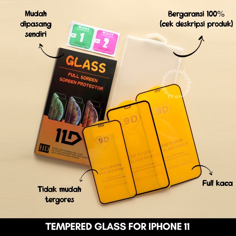 TEMPERED GLASS IPHONE 11 FULL SCREEN / SCREEN GUARD IPHONE 11 FULL SCREEN / ANTI GORES IPHONE 11