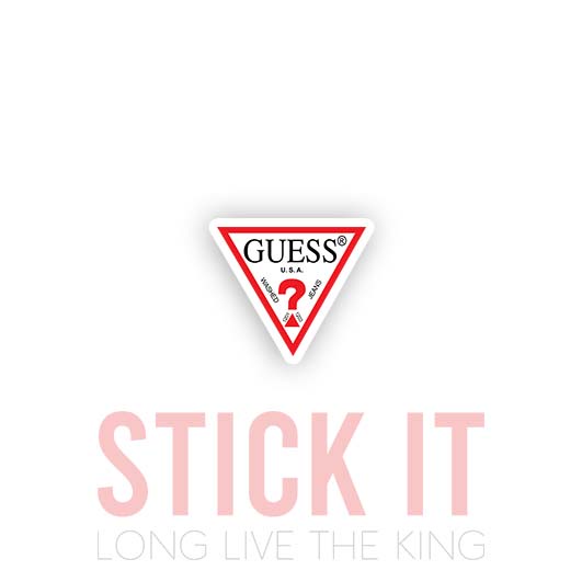 

Stiker guess sablon setrika DTF kaos baju sticker fashion 23