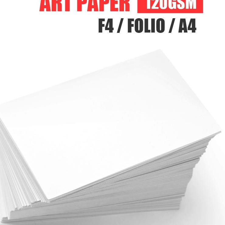 

roe 50 Lembar Kertas Art Paper 120 Gram / GSM Artpaper F4 Folio A4 Brosur Kalender Flyer Poster Majalah lswm327
