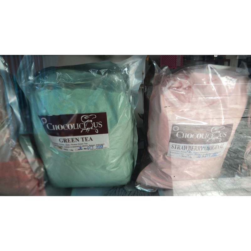 

greentea/bubukminuman/powderdrink/chocoliciou