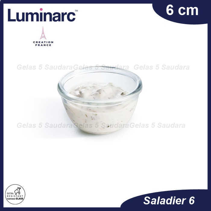 Luminarc Mangkok Saus 6 cm - Mangkok Mayones - Mangkok Kaca Mini - Mangkuk Cocol - Luminarc Bowl
