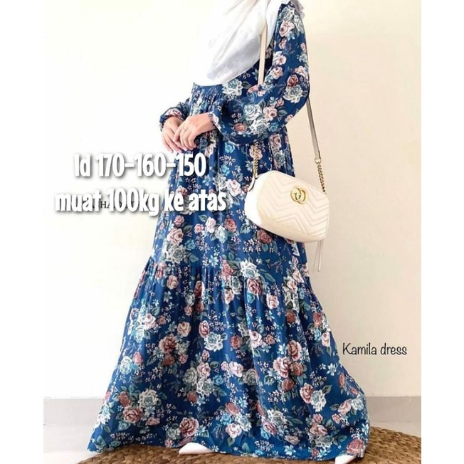 GAMIS SUPER JUMBO FLOWER SAMPAI LD 150-160-170 CM