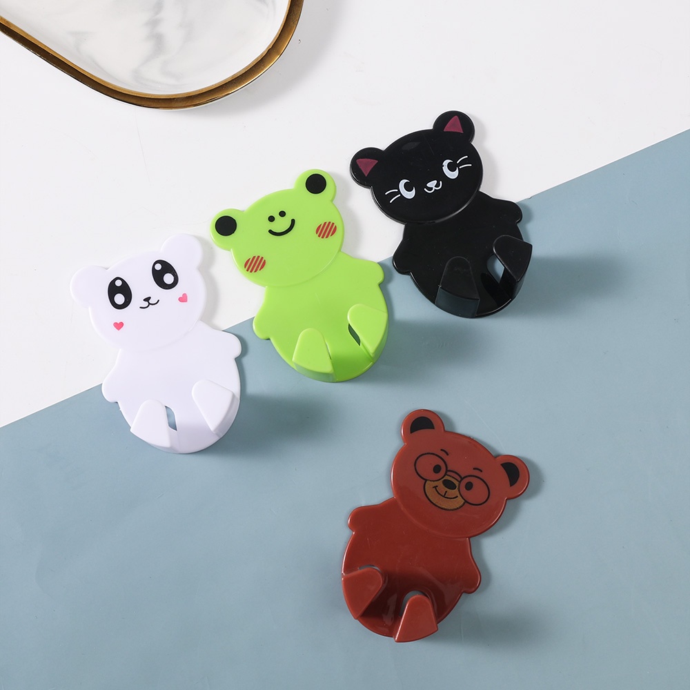 1Pc Cartoon Animal Plastic Power Plug Bracket / Wall Mounted Socket Plug Plastic Hanger