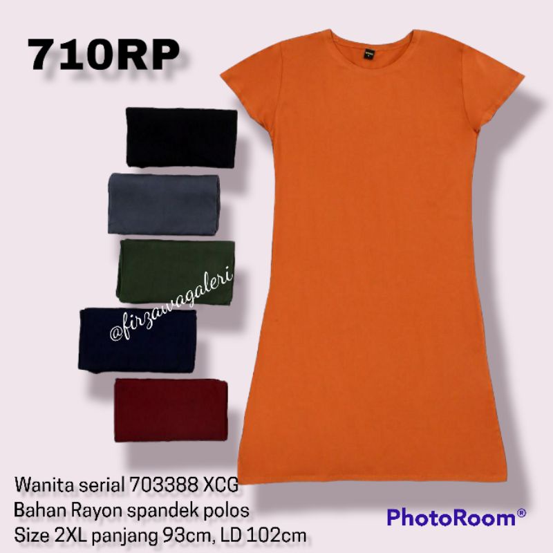 710RP Lemone Dress SZ 2XL Pendek Daster Rumahan Harian polos rayon spandek
