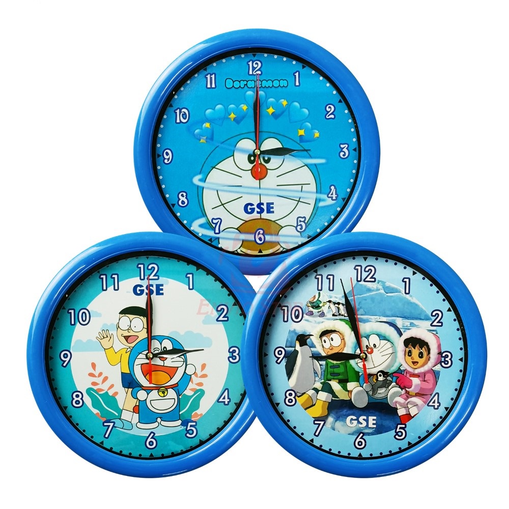 HOKO Jam Dinding Unik Motif Karakter / Jam Dinding Analog Polos Diameter 27cm / Wall Clock-4