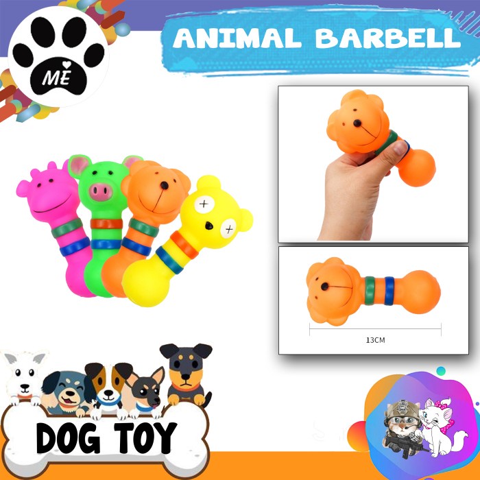 Mainan Gigit Bunyi &quot;ANIMAL BARBEL&quot; Dog Chew Squeaky Toys