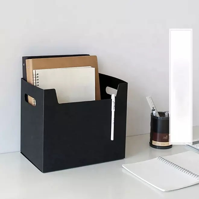 

Kotak Penyimpanan Lipat File Tray Tempat Dokumen Buku Majalah Alat Tulis Foldable Desktop Box Container Waterproof