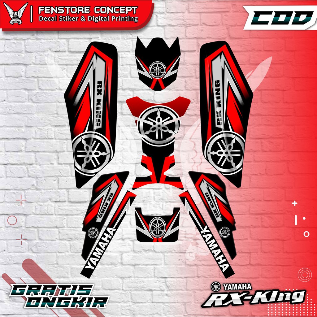 Striping RX King Variasi Stiker Motor Yamaha RX King Setriping RX King Variasi New Standar  (COD)