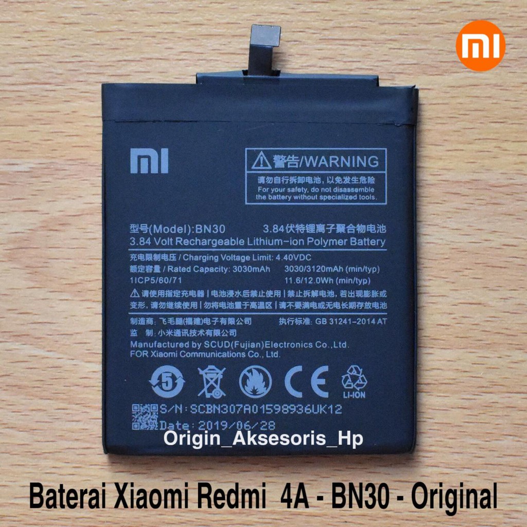 Battery Baterai Xiaomi Redmi 4A BN30 Original 100% Batre Ori BN 30 dc88