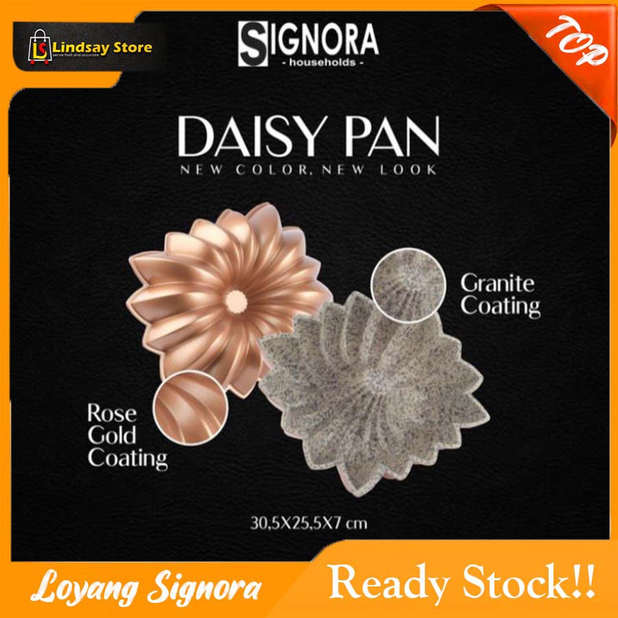 SIGNORA LOYANG KUE – DAISY PAN PREMIUM BERWARNA ROSE GOLD Loyang Sultan Loyang Bolu Kotak / Bulat | 