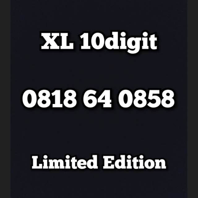Nomor cantik langka XL 10digit berkualitas limited edition double awalan Axiata 0818 and 0858