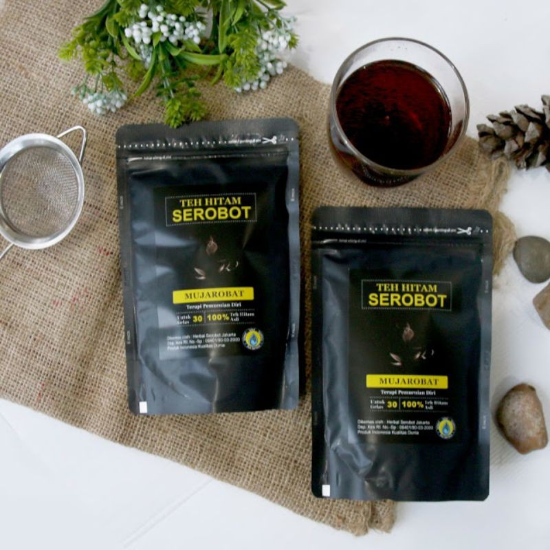 TEH HERBAL - TEH HITAM MUJAROBAT SEROBOT 100GR