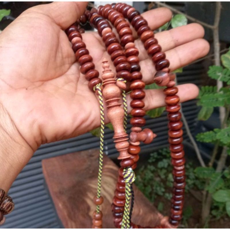 Tasbih tijani yuser kayu stigi 12mm tasbih atijani tasbih tijaniyah tasbih stigi asli