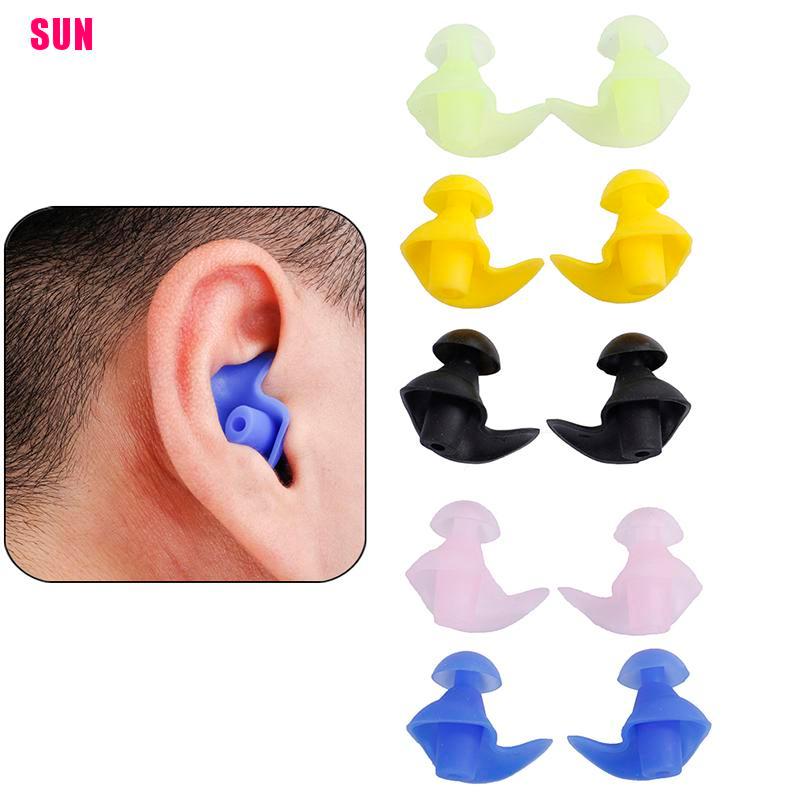 (Bf) Earplug Silikon Lembut Nyaman Anti Bising Reusable Untuk Berenang