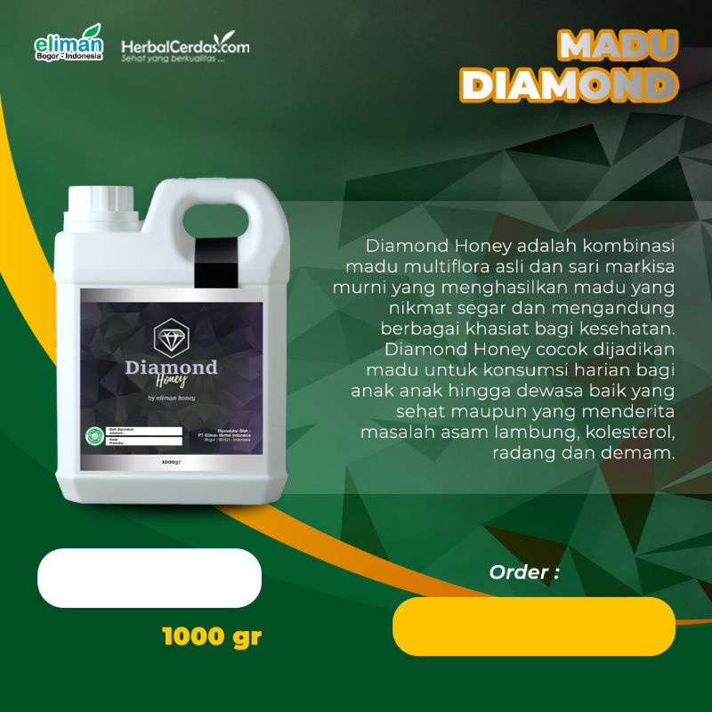 

madu diamond eliman diamond honey 1kg madu multiflora dan sari markisa