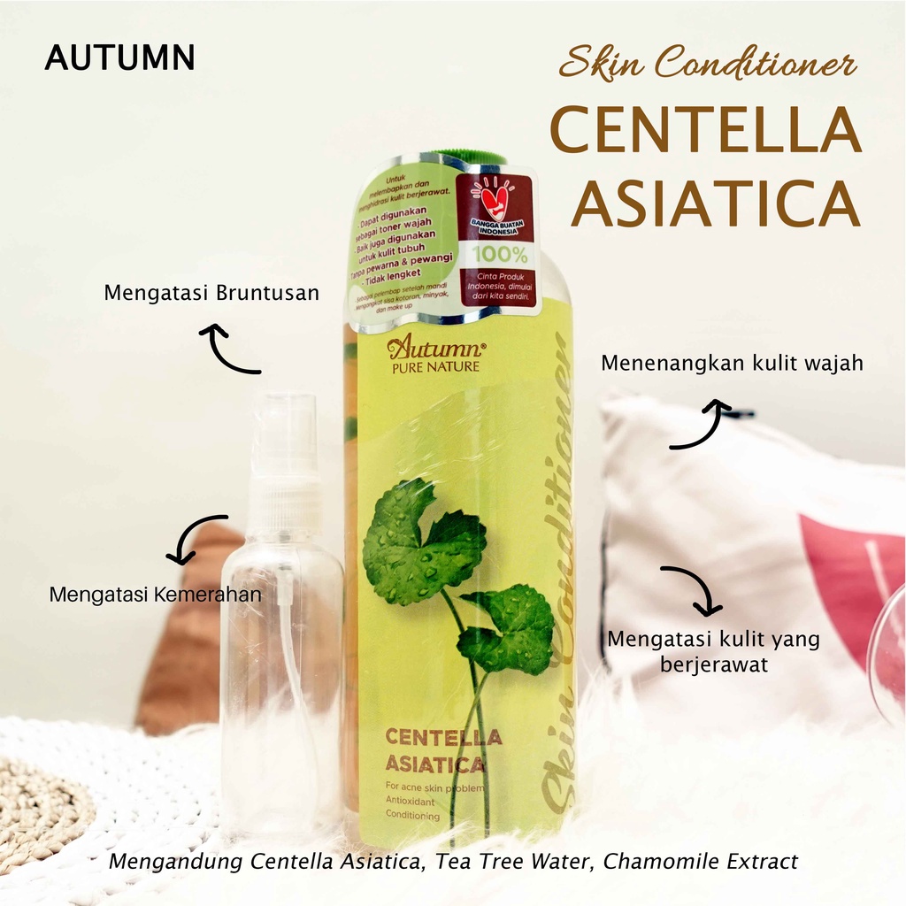 Autumn Toner Hatomugi Extract Aloevera Skin Coditioner Centella Asiatica 500ml Toner Wajah - Free Botol Spray