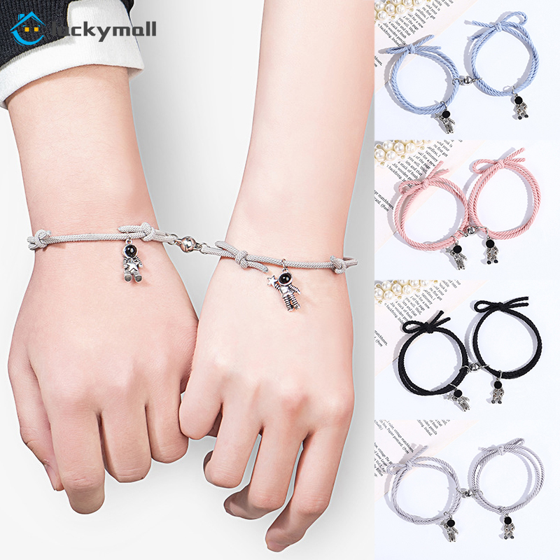 Fashion astronaut pendant couple Bracelet nylon rope Solid Color Bracelet simple accessories