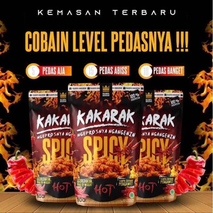 

Snack Makaroni Spiral Pedas Kakarak - Makaroni Bandung Variant Spicy Full Bumbu