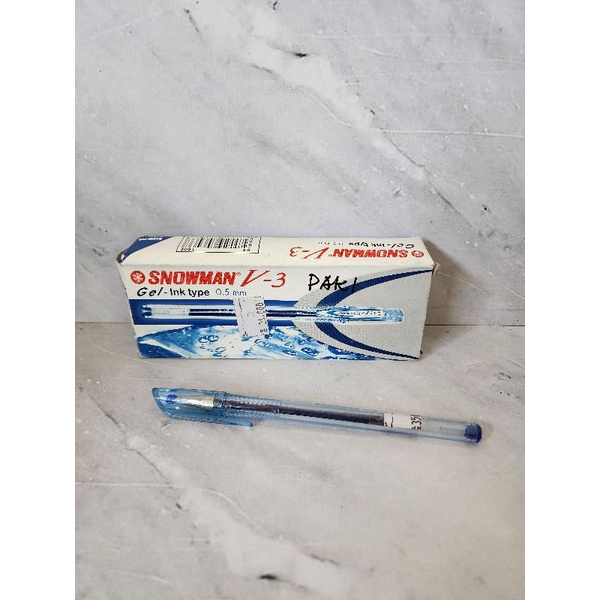 

ballpoint v3 blue pulpen v-3 blue ink snowman