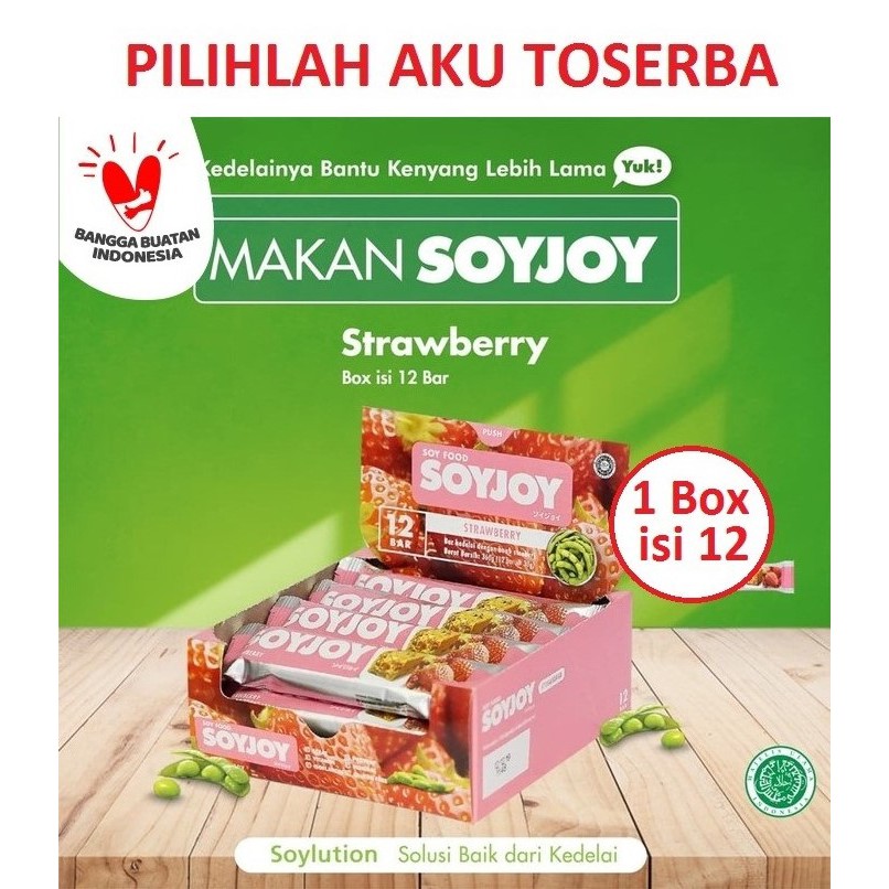 SOYJOY STRAWBERRY 30 gr - ( HARGA 1 KARTON ISI 4 BOX / 48 pcs )