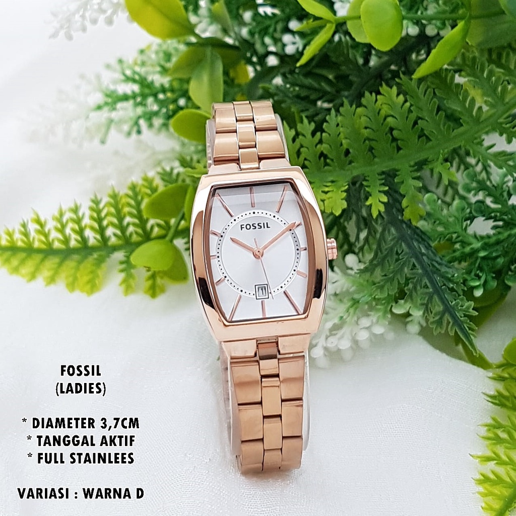 (BISA COD) JAM TANGAN WANITA FASHION RANTAI BODY OVAL TANGGAL AKTIF