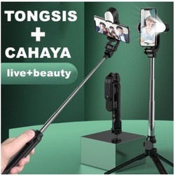 Tongsis Bluetooth Wireless + LED Original Import