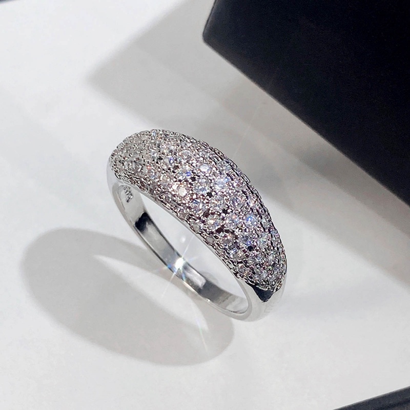 Cincin Silver Hias Cubic Zirconia Untuk Wanita