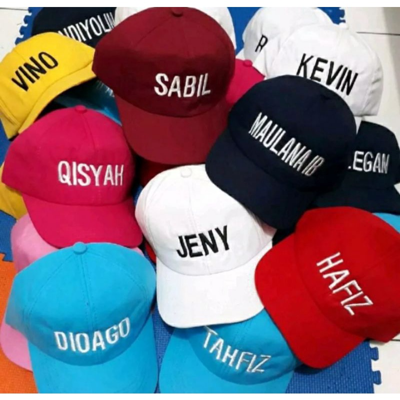 TOPI ANAK/REQUEST NAMA/Topi/baseball/Anak/GratiS/Bordir/Nama