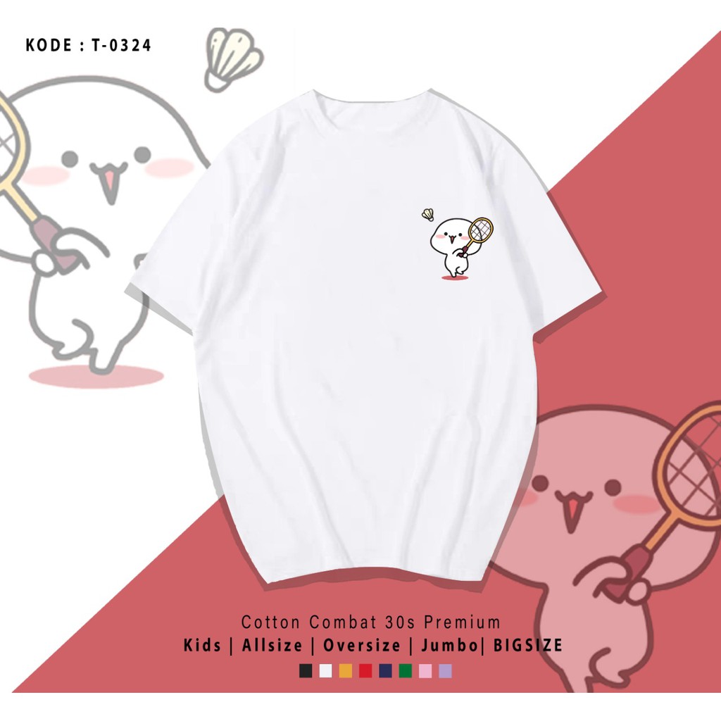 BADMINTON PENTOL  / TERMURAH BAJU KAOS KATUN WANITA/ PRIA UNISEX LENGAN PENDEK / TUMBLR TEE