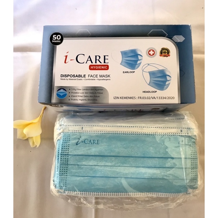 Masker 3 ply I-Care