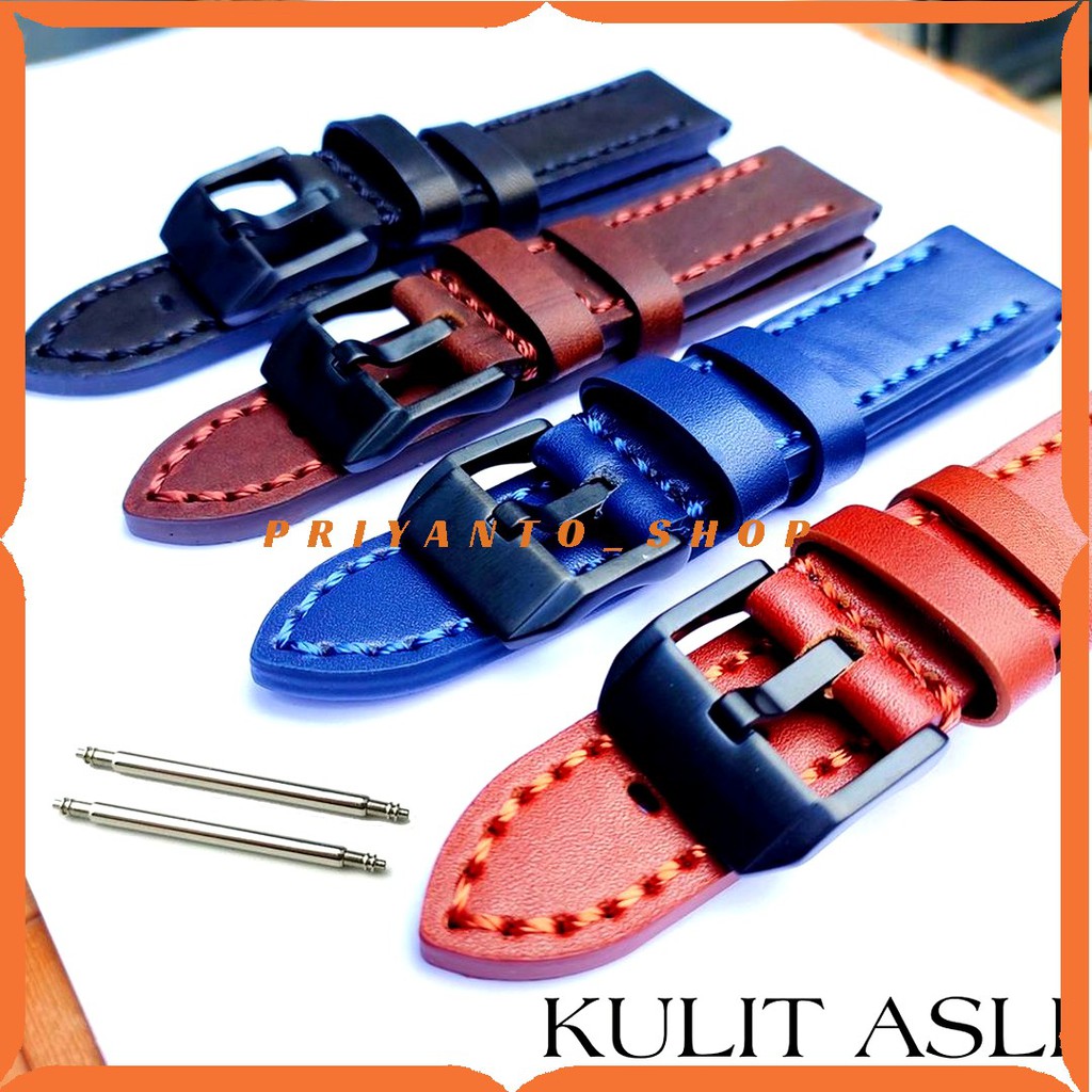 STRAP TALI JAM TANGAN LEATHERS NAUTICA KULIT ASLI 22MM 24MM STRAP KULIT ASLI