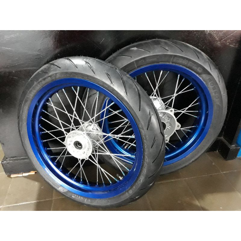 Ban set Supermoto Yamaha WR 155 WR155 Ban pirelli velg excel takasago