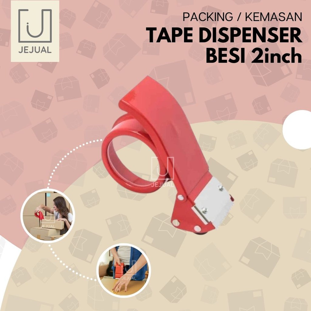 

ALAT PEMOTONG Besi Lakban/Isolasi Tape Cutter Dispenser Tempat/Wadah Selotip Roll 2inc 2" Besar