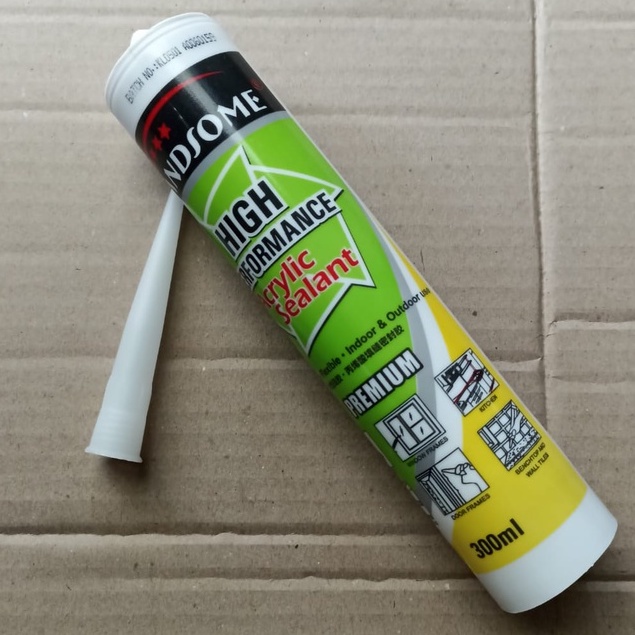 LEM BOTOL ALSEAL/ Lem Acrylic Sealant/SAPS SEALER/Paintable Silicone/sealant interior acrylic kayu Boscos Housing gaps lem/ALSEAL Lem Super Seal Gap Filler 450g (Acrylic Sealant) Tahan BERKUALITAS