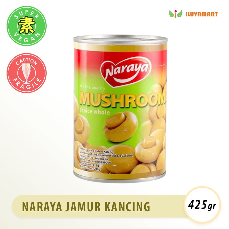 

Naraya Whole Mushroom 425gr Mushroom Whole Choice Jamur Kaleng Utuh