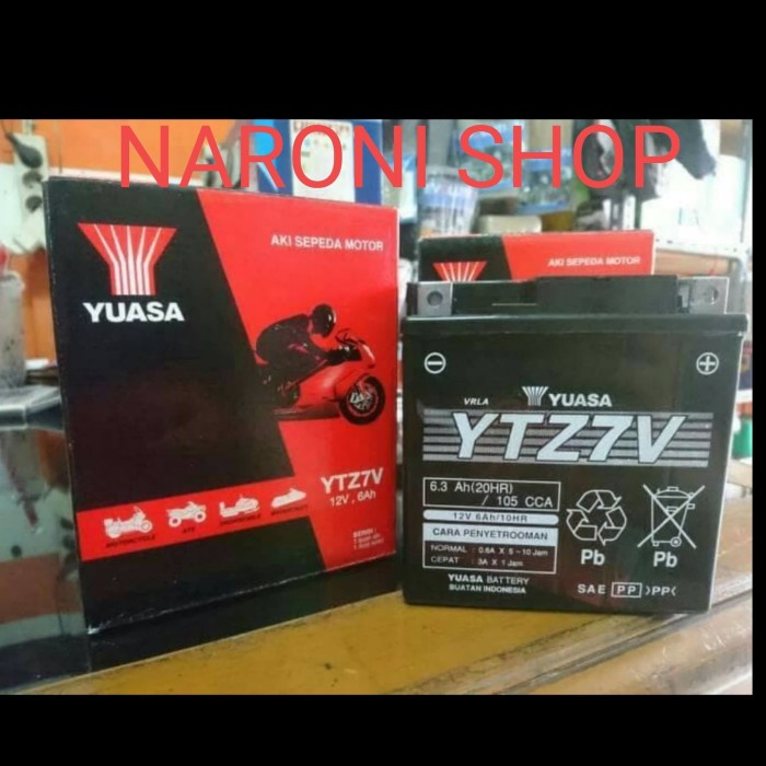 Aki Motor Yamaha Nmax Aerox Yuasa Ytz7V Accu Aki Kering Ytz7 V-Dry