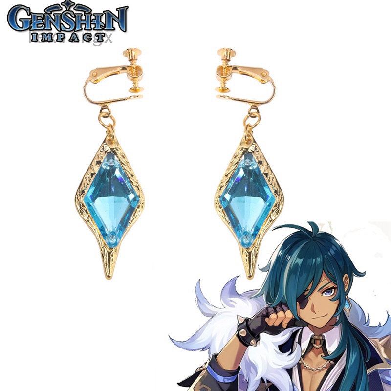 GI002 – Anting Cosplay Jepit Tindik Game Genshin Impact Kaeya