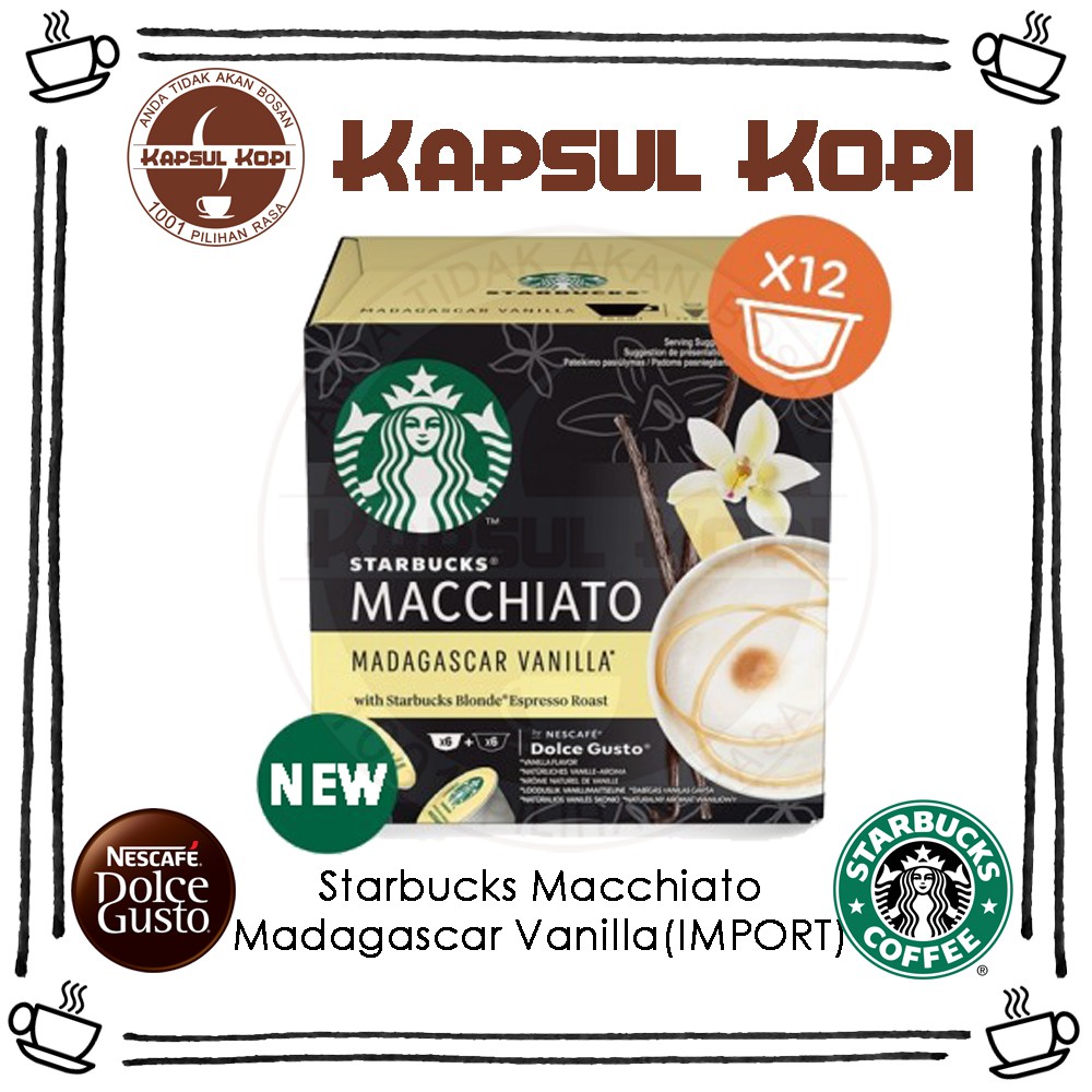 

Starbucks Madagascar Vanilla Kapsul Kopi Nescafe Dolce Gusto Coffee Capsule