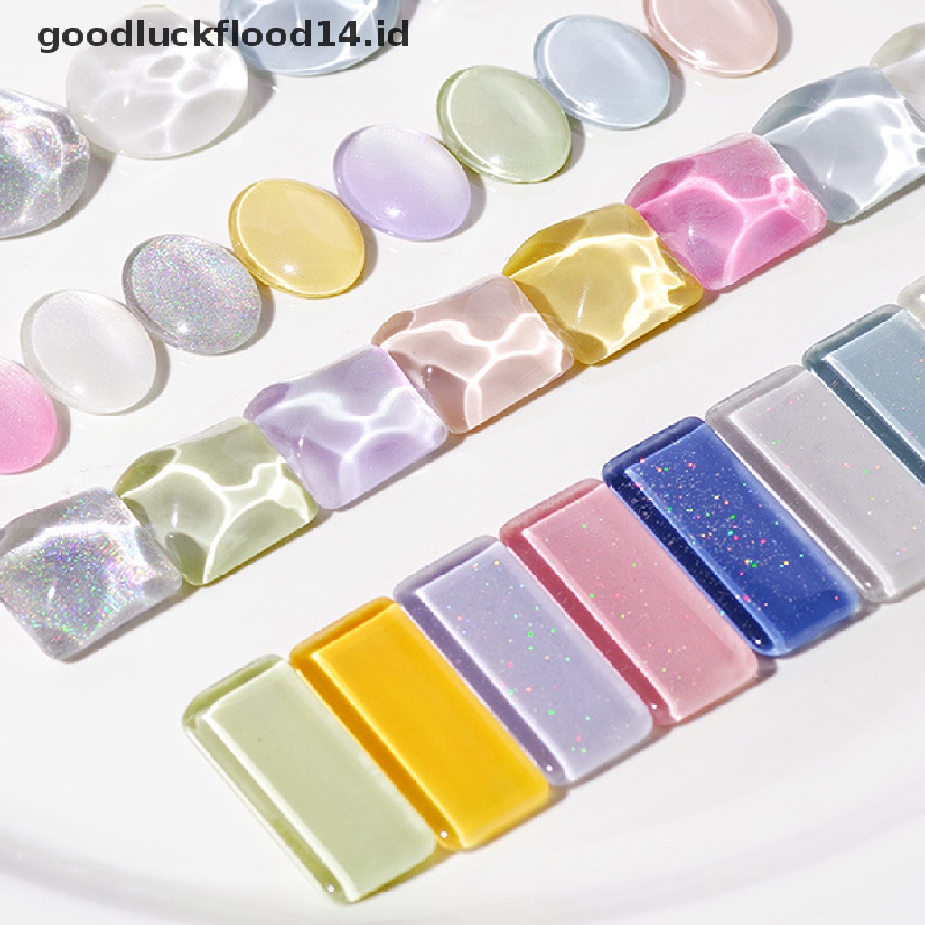 [OOID] 40Pcs Transparent Glass Nail Art Display Showing Polish Color Board Tips Tools ID