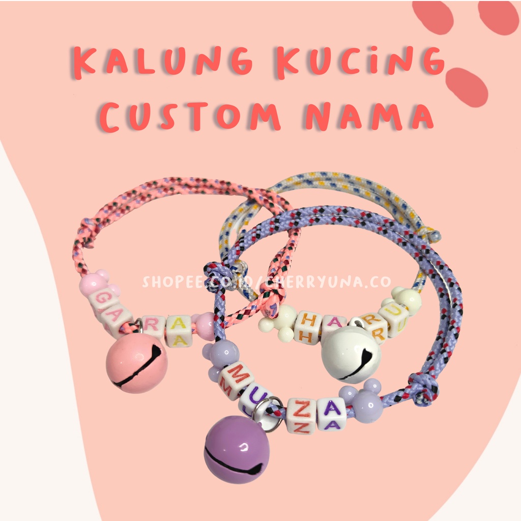 KALUNG KUCING/ANJING CUSTOM NAMA | Mohon Baca Deskripsi Terlebih Dahulu