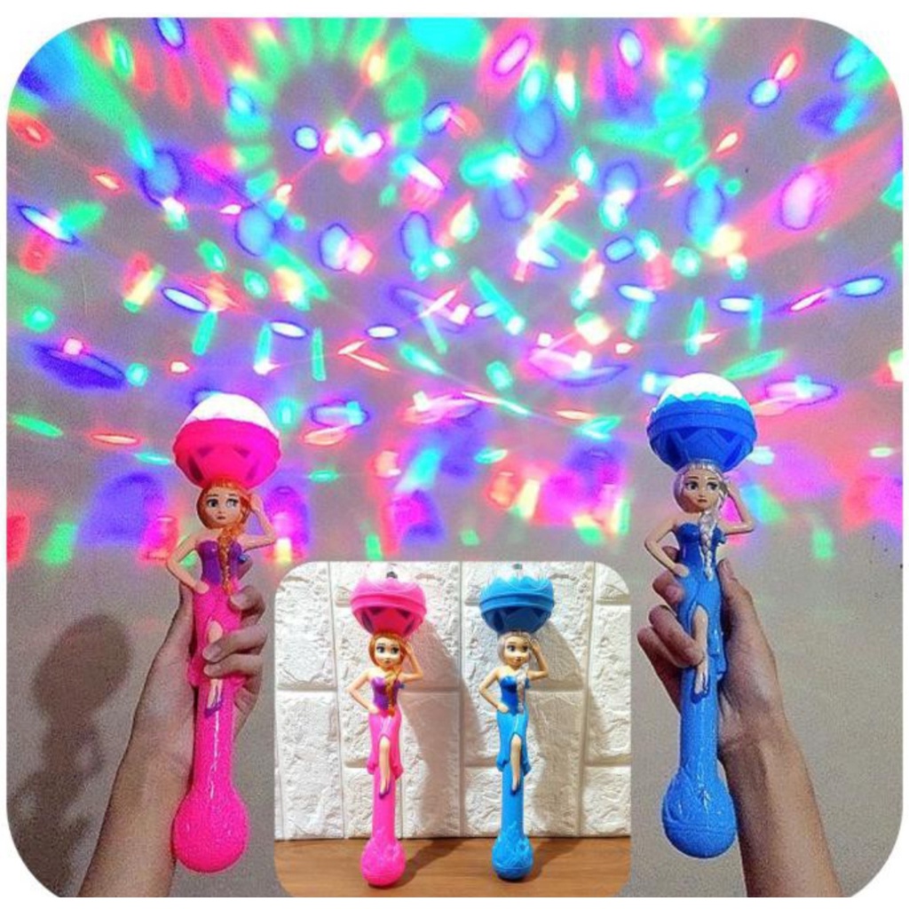 MAINAN ANAK TONGKAT AJAIB KARAKTER FROZEN ADA MUSIK DAN LAMPU DISKO / MAINAN STICK PERI KARAKTER FRO