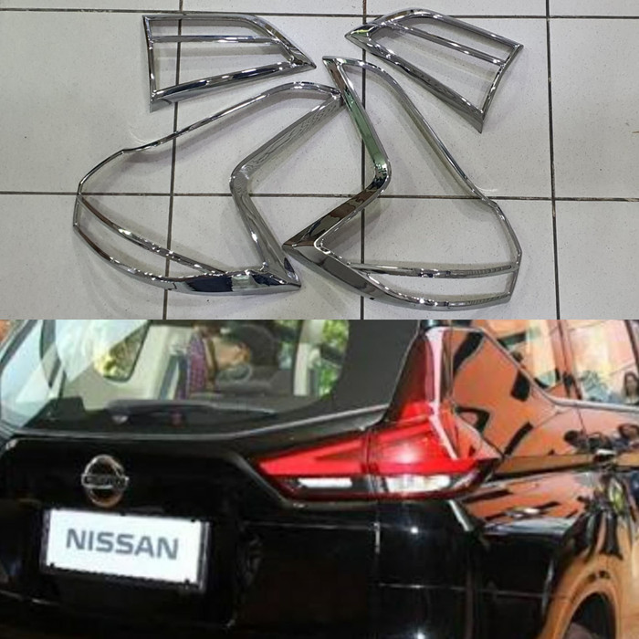 Garnish GARNIS lampu belakang STOP REM MOBIL NISSAN ALL NEW LIVINA 2019 CHROME CROME