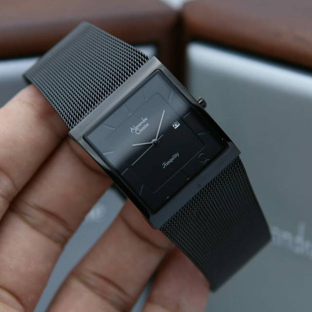 Jam Tangan Wanita Alexandre Christie AC 8333 Full Black Original Garansi Resmi 1Tahun