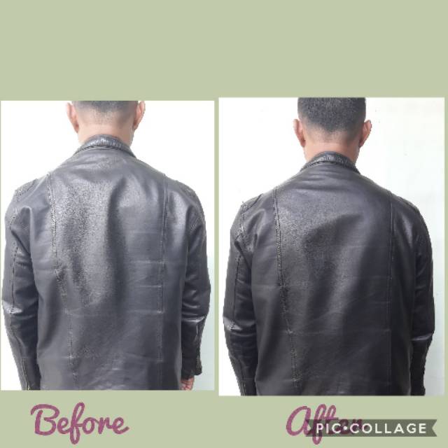 Leather jacket cleaner and polish, semir jaket kulit, leather jacket polish