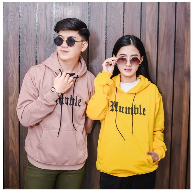 IvannaCollection Sweater Hoodie Humble Pria dan Wanita Couple Pasangan Bahan Fleece Premium