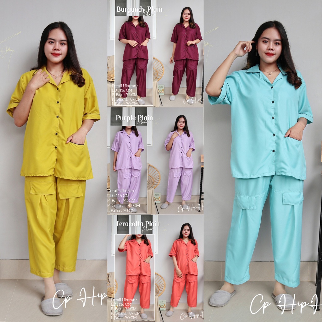 IZANY Piyama CP Dewasa Hiphop / One set Hiphop LD 116 Plain