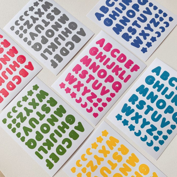 

[LBS] Colorful Big Alphabet Sticker BUJO Scrapbook